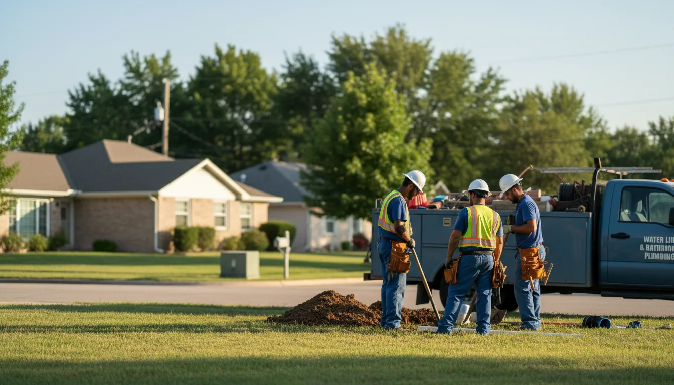 Residential water line and bathroom plumbing service in Patterson, LA